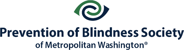 the words Prevention of Blindness Society of Metropolitan Washington below a stylized eye.