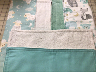 132 - Flannel Baby Burp Cloths set of 3 (#1)