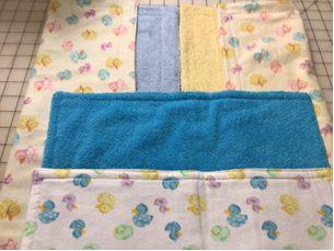 133 - Flannel Baby Burp Cloths set of 3 (#2)