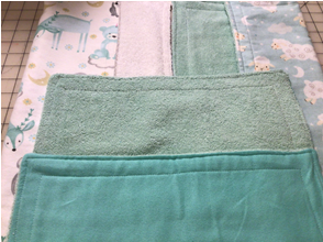 134 - Flannel Baby Burp Cloths set of 3 (#3)